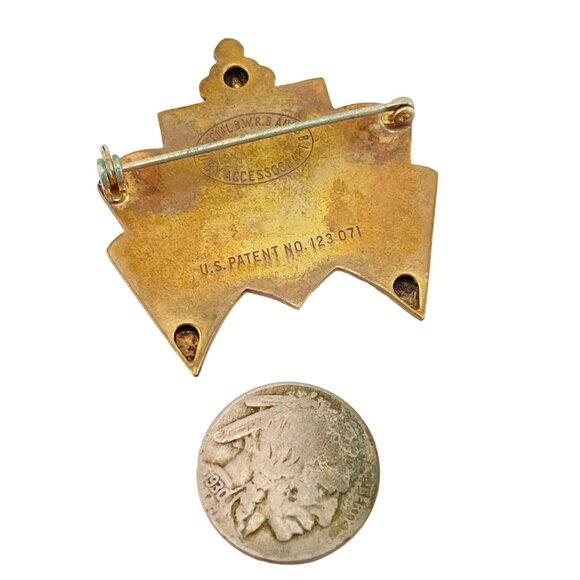 Vintage Collectible Enamel Pin War Relief British Badge Dieu Et Mon Droit Lion C - Picture 7 of 8